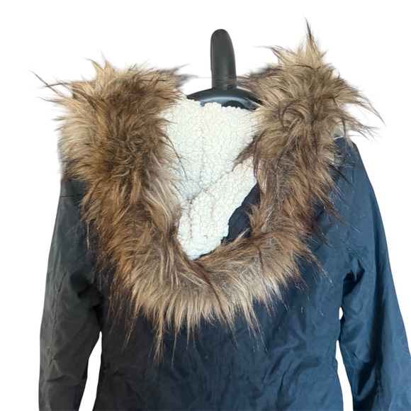 Abercrombie & Fitch Sherpa-lined Military Parka - Black XXS - Picture 6 of 11